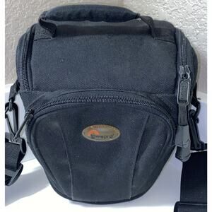 LOWEPRO TLZ MINI CAMERA CASE TOP LOADING BAG ZIPPERED POCKETS ADJUSTABLE STRAP